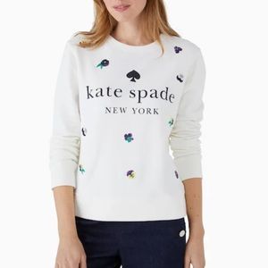 kate spade pansy toss logo sweatshirt
